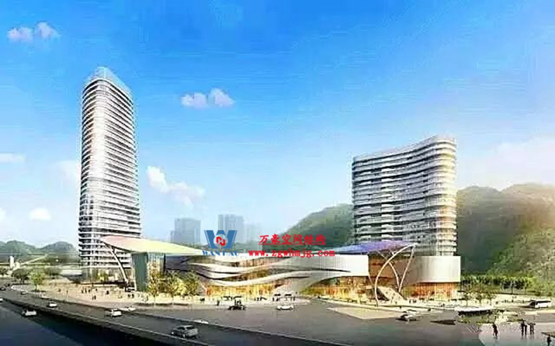 遵義高鐵新城上的一條鋼膜結構“長龍” 遵義高鐵新城上的一條鋼膜結構“長龍”