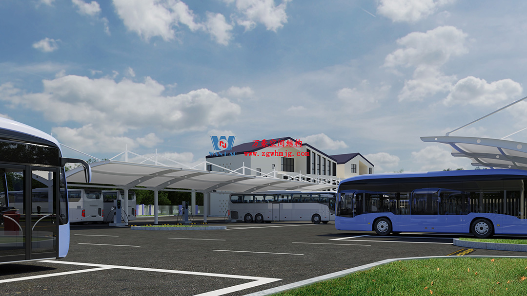 隨處可見的遮陽擋雨守護衛士-膜結構車棚