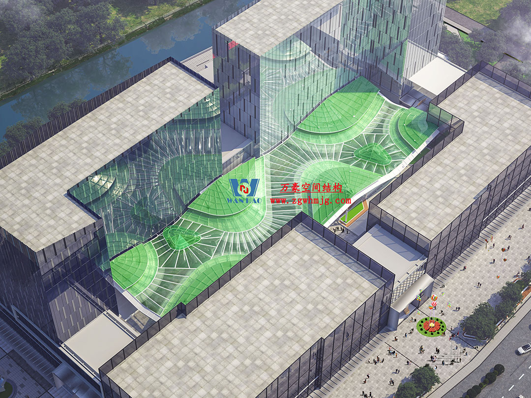 恭喜|杭州博多森谷ETFE氣枕連廊天幕順利完工 恭喜|杭州博多森谷ETFE氣枕連廊天幕順利完工