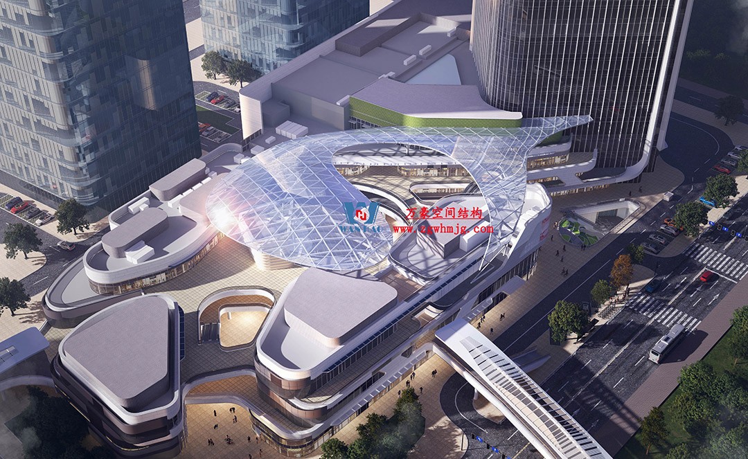 擁有夢幻外衣的ETFE膜結構商業天幕 擁有夢幻外衣的ETFE膜結構商業天幕