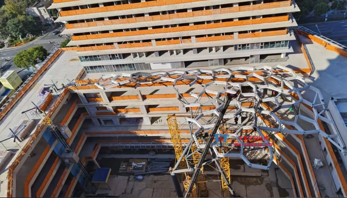 住宅區商業綜合體鋼膜結構天幕