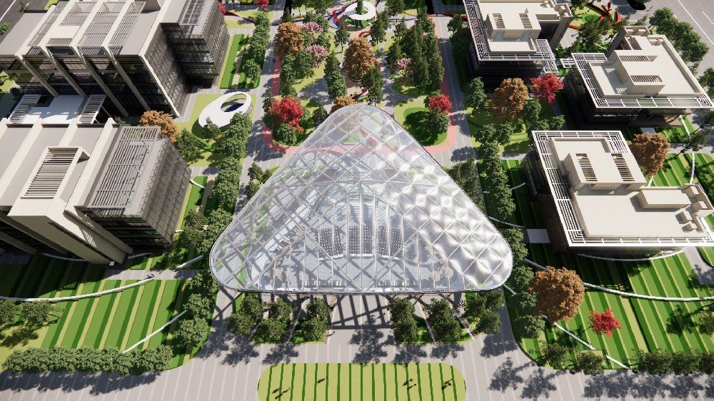 ETFE氣枕膜與雙曲面空間網殼結構結合是什么樣？一起來一睹真容!