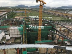 橫琴氣泡鋼膜結構正在緊張有序的施工中