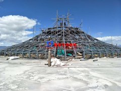 茶卡鹽湖景區膜結構工程最新進展